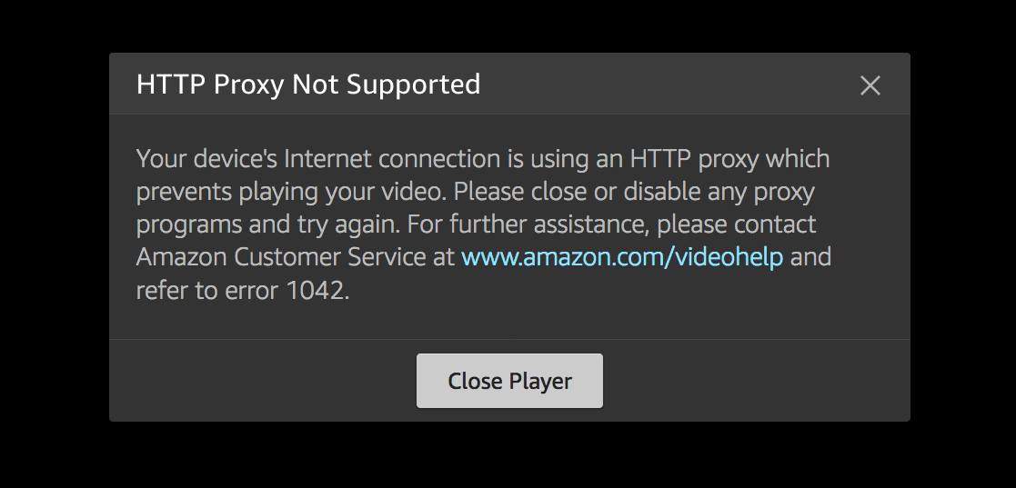Video not playing on best sale amazon prime