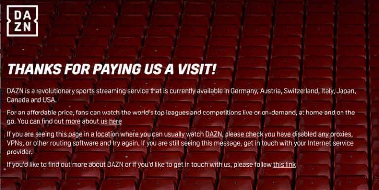 DAZN VPN Not Working - Try This Fix - The VPN Guru - Dazn Isn T Available In This Country