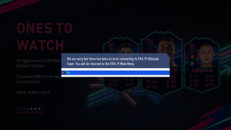 FIFA 19 Error