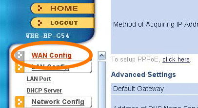 WAN Config Buffalo