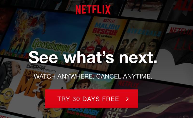 code for netflix free trial