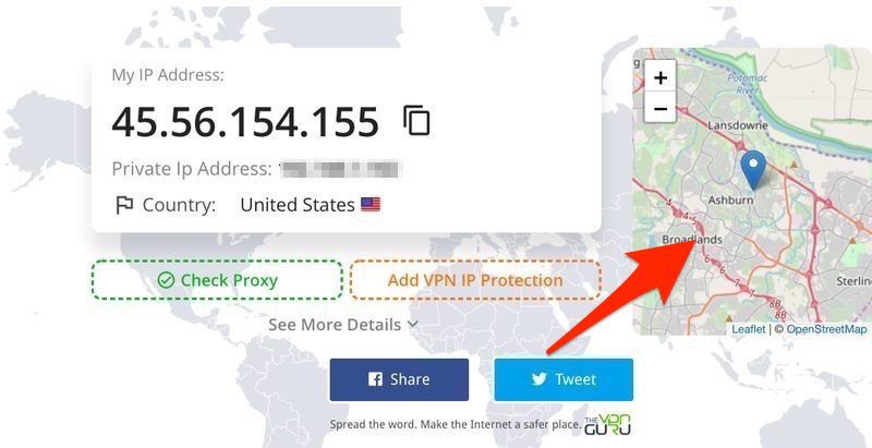 How to determine location from ip address